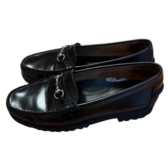 G.H. Bass Weejuns Lincoln Horsebit Black Leather Loafers 8/41 - Picture 2 of 6